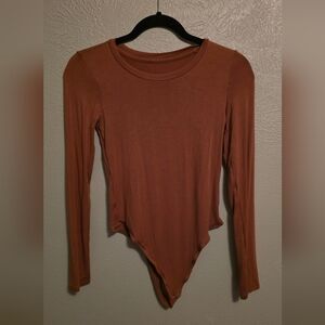 Vitality Long Sleeve Burnt Orange Bodysuit